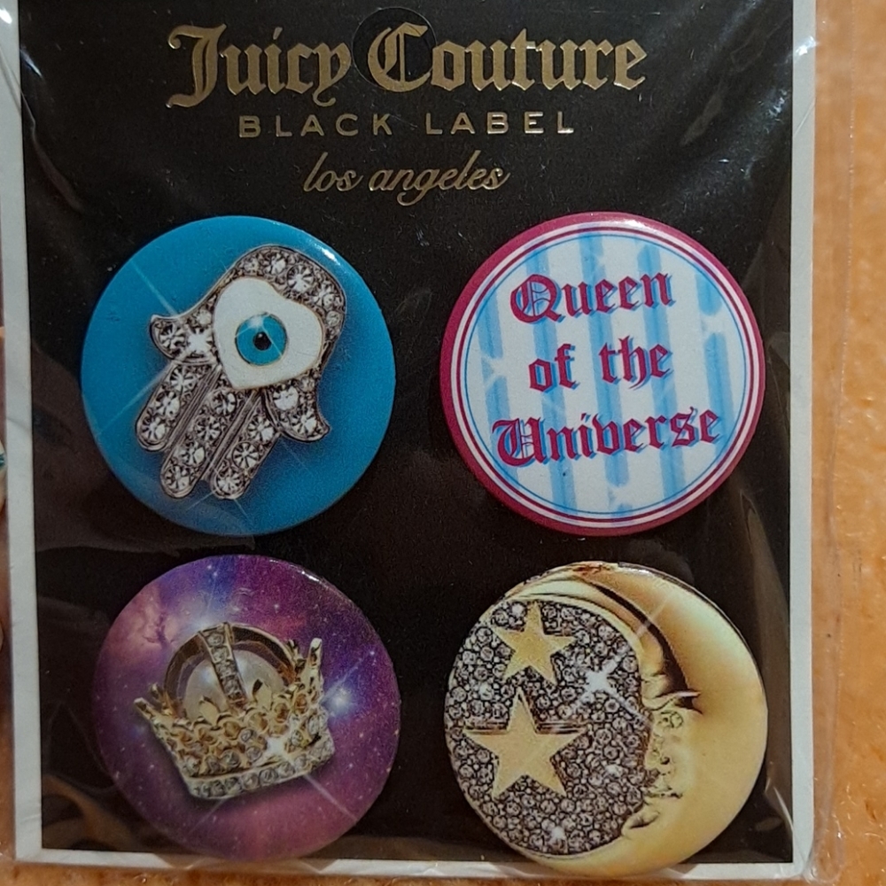 Juicy Couture set of 4 pins